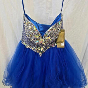 New Aspeed Design Royal Blue Fit & Flare Prom Dress, Size‎ M, Style No. S1410